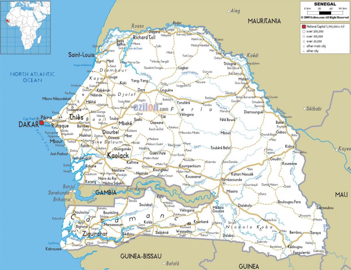سنگال casamance نقشه