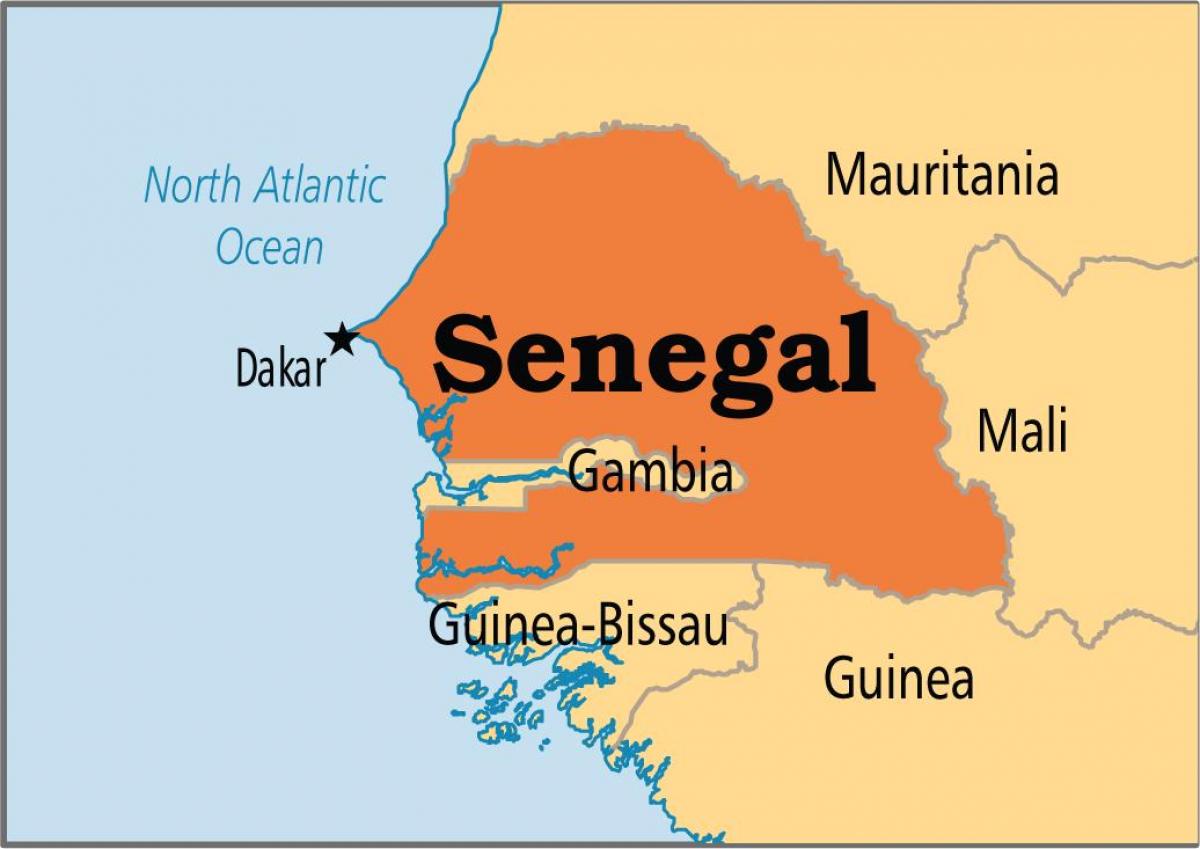 سنگال در نقشه جهان