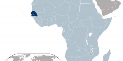 نقشه از سنگال محل در جهان