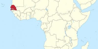 سنگال در نقشه آفریقا