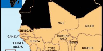 نقشه از سنگال نقشه غرب آفریقا